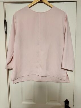 Uniqlo Pale Pink Three-Quarter Sleeve Blouse